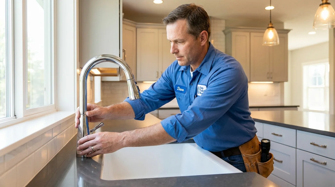 Kitchen faucet installation by Johns Plumbing LLC in Carbondale